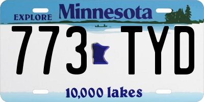 MN license plate 773TYD