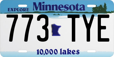 MN license plate 773TYE