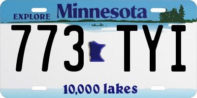 MN license plate 773TYI