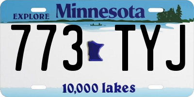 MN license plate 773TYJ