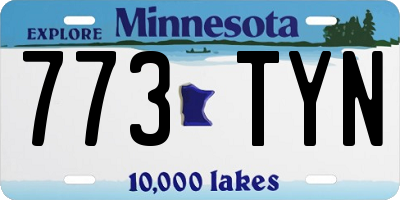 MN license plate 773TYN