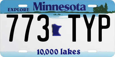 MN license plate 773TYP