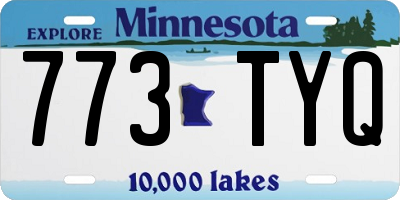 MN license plate 773TYQ