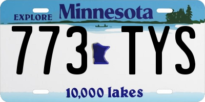 MN license plate 773TYS