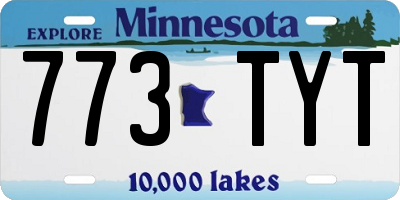 MN license plate 773TYT