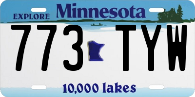 MN license plate 773TYW