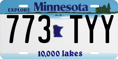 MN license plate 773TYY