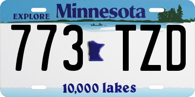 MN license plate 773TZD