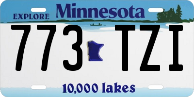 MN license plate 773TZI