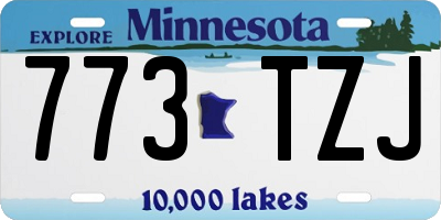 MN license plate 773TZJ