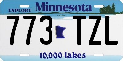 MN license plate 773TZL