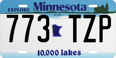 MN license plate 773TZP