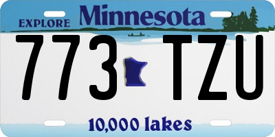 MN license plate 773TZU