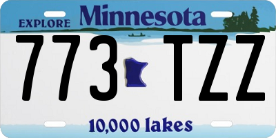 MN license plate 773TZZ