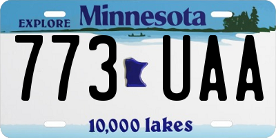 MN license plate 773UAA