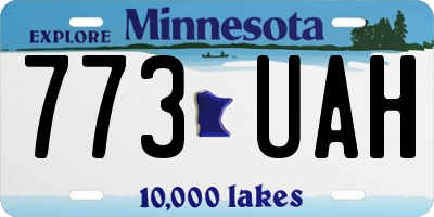 MN license plate 773UAH