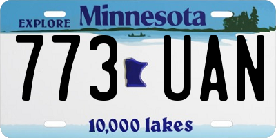 MN license plate 773UAN