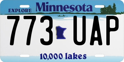 MN license plate 773UAP