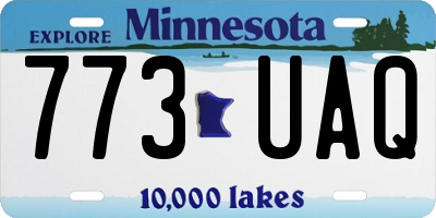 MN license plate 773UAQ