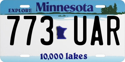 MN license plate 773UAR