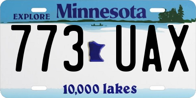 MN license plate 773UAX