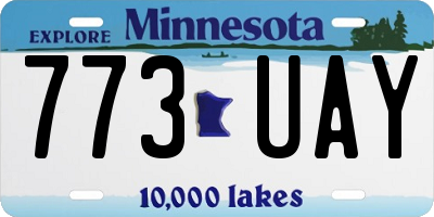 MN license plate 773UAY