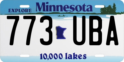 MN license plate 773UBA
