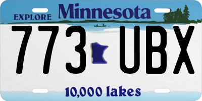 MN license plate 773UBX