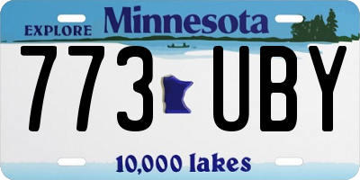 MN license plate 773UBY