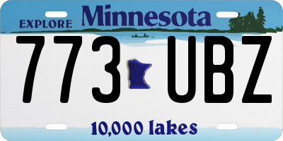 MN license plate 773UBZ