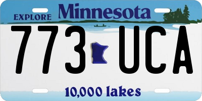 MN license plate 773UCA