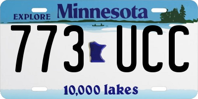 MN license plate 773UCC