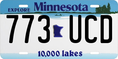 MN license plate 773UCD