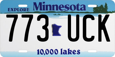 MN license plate 773UCK