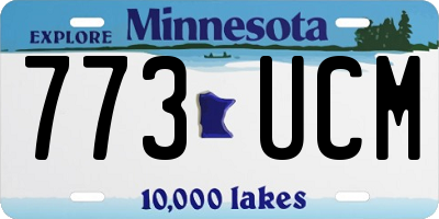 MN license plate 773UCM