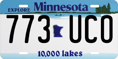 MN license plate 773UCO