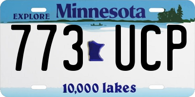 MN license plate 773UCP