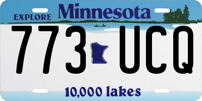 MN license plate 773UCQ