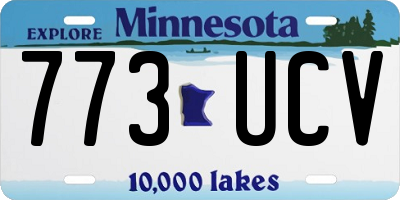 MN license plate 773UCV