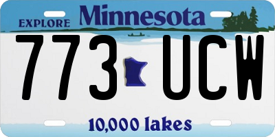 MN license plate 773UCW