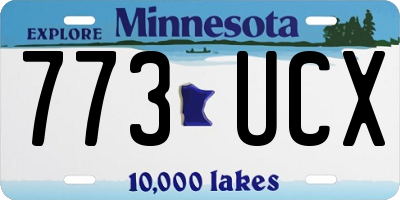 MN license plate 773UCX