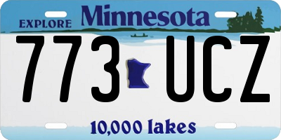 MN license plate 773UCZ