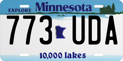 MN license plate 773UDA