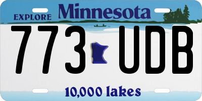 MN license plate 773UDB