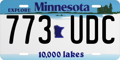 MN license plate 773UDC