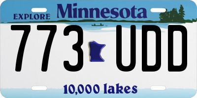 MN license plate 773UDD