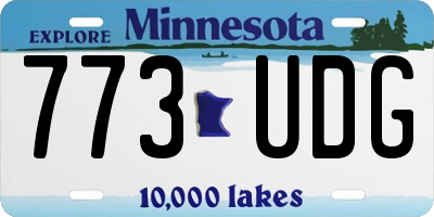 MN license plate 773UDG