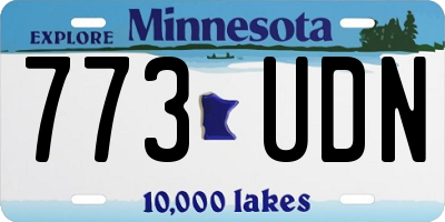 MN license plate 773UDN