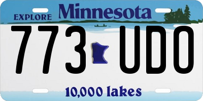 MN license plate 773UDO