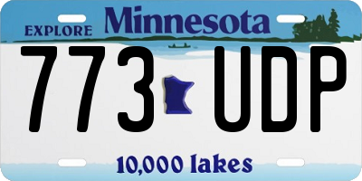 MN license plate 773UDP